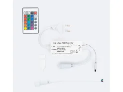 Controlador Manguera LED Redonda 220V AC 36 LED/m RGB IP65 Corte 100 cm RGB