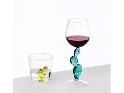 Copa de vidrio borosilicato, Cactus, amarillo 350 ml, Desert Plants