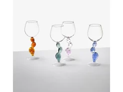 Copa de vidrio borosilicato, Cactus, verde agua 350 ml, Desert Plants