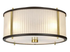 Corona Cylindrical 3 Light Pendel, Museum Brons