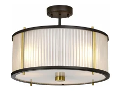 Corona Cylindrical 3 Light Pendel, Museum Brons
