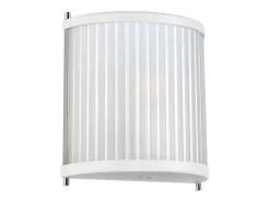 Corona Flush 1 ljus vägglampa, vit polerad nickel, frostat glas