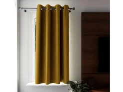 Cortina con ojales aislante y 100% opaca 135x180 cm mostaza ECLIPSE, por Soleil d'ocre