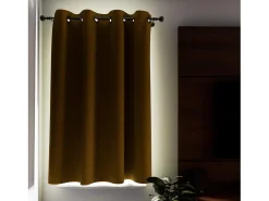 Cortina con ojales aislante y 100% opaca 135x180 cm mostaza ECLIPSE, por Soleil d'ocre