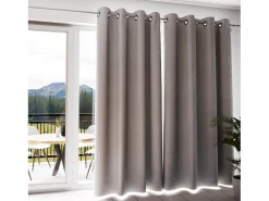 Cortina con ojales aislante y 100% opaca 135x300 cm ECLIPSE blanco, por Soleil d'ocre