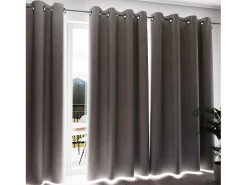 Cortina con ojales aislante y 100% opaca 135x250 cm ECLIPSE blanco, por Soleil d'ocre