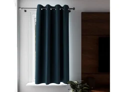 Cortina con ojales aislante y 100% opaca 135x180 cm ECLIPSE azul pato, por Soleil d'ocre