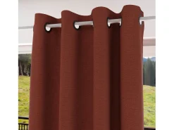Cortina con ojales aislante y 100% Blackout 135x180 cm ECLIPSE ladrillo, por Soleil d'ocre