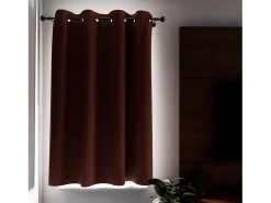 Cortina con ojales aislante y 100% Blackout 135x180 cm ECLIPSE ladrillo, por Soleil d'ocre