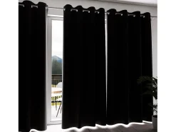 Cortina con ojales aislante y 100% opaca 135x300 cm ECLIPSE negro, por Soleil d'ocre
