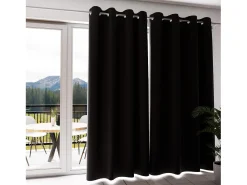 Cortina con ojales aislante y 100% opaca 135x300 cm ECLIPSE negro, por Soleil d'ocre