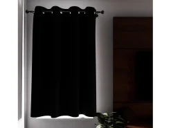 Cortina con ojales aislante y 100% opaca 135x180 cm ECLIPSE negro, por Soleil d'ocre