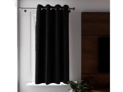 Cortina con ojales aislante y 100% opaca 135x180 cm ECLIPSE negro, por Soleil d'ocre
