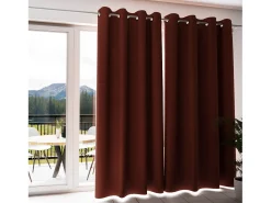 Cortina con ojales aislante y 100% Blackout 135x250 cm ECLIPSE ladrillo, por Soleil d'ocre