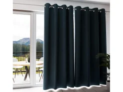 Cortina con ojales aislante y 100% opaca 135x300 cm ECLIPSE azul turquesa, por Soleil d'ocre