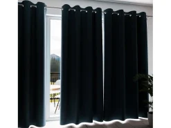 Cortina con ojales aislante y 100% opaca 135x300 cm ECLIPSE azul turquesa, por Soleil d'ocre