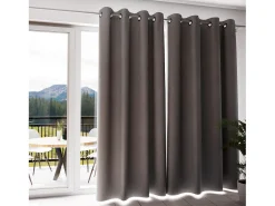 Cortina con ojales aislante y 100% opaca 135x300 cm ECLIPSE gris, por Soleil d'ocre