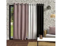 Cortina con ojales de microfibra lavados 135x250 cm BOHEME rosa