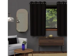 Cortina con ojales 135x180 cm BLACKOUT negro