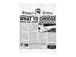 Cortina de Ducha Gelco Gazette Negro PEVA 180 x 200 cm