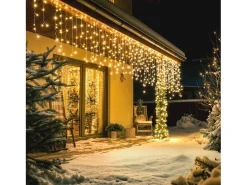 Cortina de Guirnaldas LED 3m Short Transparente 3000K Blanco Cálido