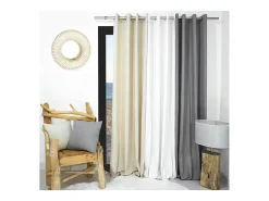 Cortina de lino con ojales 135X250 cm LINEN GRIS, por Soleil d'Ocre
