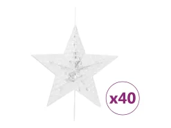 Cortina de luces estrellas 200 LEDs blanco frío 8 funciones