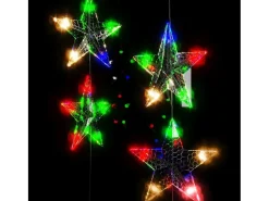 Cortina de luces estrellas 500 LEDs de colores 8 funciones
