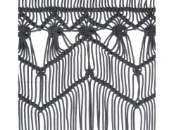 Cortina de macramé algodón gris antracita 140x240 cm ES960401