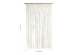 Cortina de macramé algodón 140x240 cm ES275096