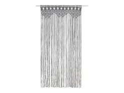 Cortina de macramé algodón gris antracita 140x240 cm ES508146