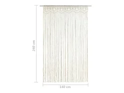 Cortina de macramé algodón 140x240 cm ES478661