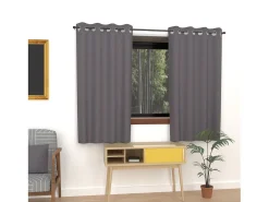 Cortina lisa con ojales antiarrugas 135x180 cm ALIX antracita