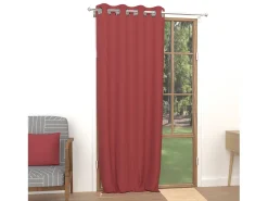 Cortina lisa con ojales antiarrugas 135X250 ALIX rojo