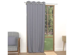Cortina lisa con ojales antiarrugas 135x250 cm ALIX gris