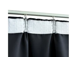 Cortina opaca con ganchos gris antracita 290x245 cm ES202792