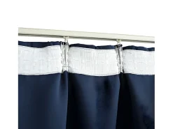 Cortina opaca con ganchos azul 290x245 cm ES555530