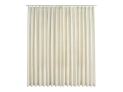 Cortina opaca con ganchos terciopelo color crema 290x245 cm ES339856