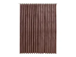 Cortina opaca con ganchos terciopelo rosa envejecido 290x245cm ES407385