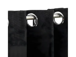 Cortina opaca con ojales look lino 2 pzas antracita 140x225 cm ES799032