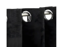 Cortina opaca con ojales look lino 2 pzas antracita 140x245 cm ES767205