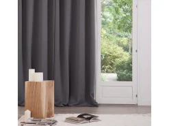 Cortinas Atmosphera Opaco Gris Poliéster 2 Unidades (135 x 240 cm)