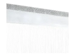 Cortinas de flecos 2 piezas 100x250 cm blancas ES524168