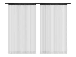 Cortinas de flecos 2 piezas 100x250 cm negras ES239277
