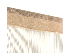 Cortinas de flecos 2 piezas 140x250 cm beige ES960563