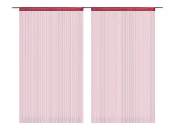 Cortinas de flecos 2 piezas 140x250 cm burdeos ES787497