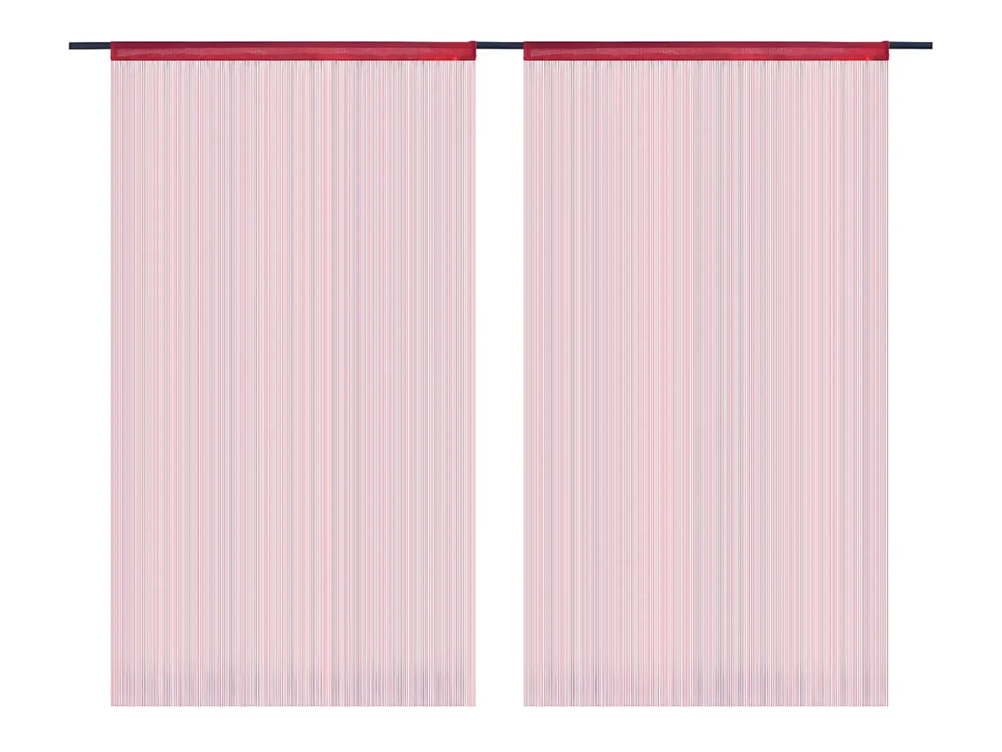 Cortinas de flecos 2 piezas 140x250 cm burdeos ES787497
