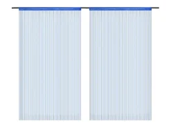 Cortinas de flecos 2 piezas 100x250 cm azul ES476266