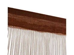 Cortinas de flecos 2 piezas 140x250 cm marrón ES123888
