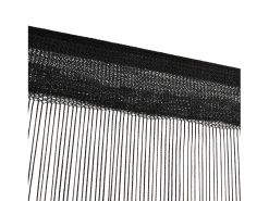 Cortinas de flecos 2 piezas 140x250 cm negras ES236906